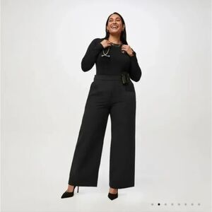 Figs Pro High Waisted Wide Leg Trouser Women's LP Black Water Repellant